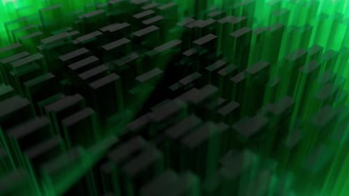 Looped Green Cube Background