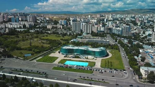 Aerial Shot of the Ministry of Internal Affairs in Tbilisi