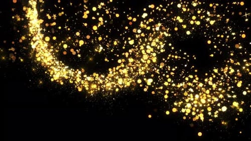 Magical Golden Sparkle Burst Transition