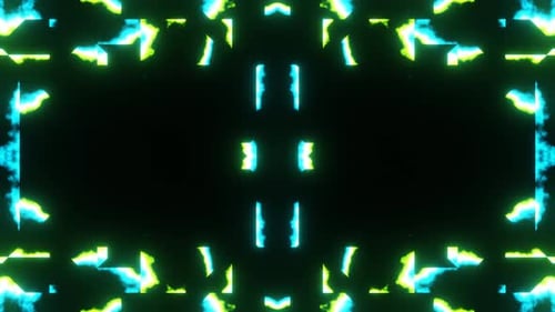 Abstract Glitch Digital Art Kaleidoscope Loop Background