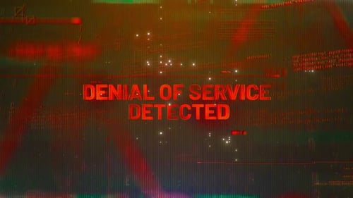 Denial of Service Detected Glitchy Digital Alert