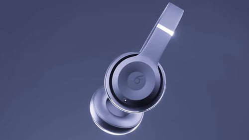 Modern 3D Headphones Rotating Showcase Loop