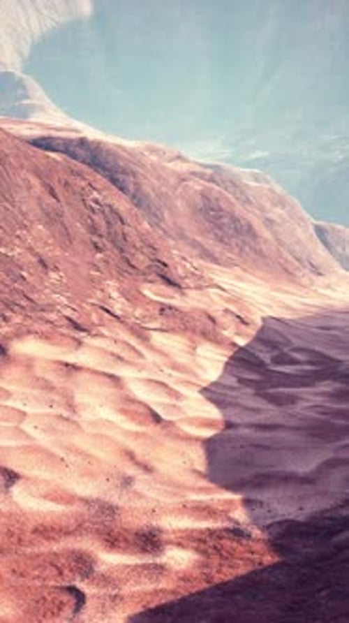 A Stunning Desert Landscape with Majestic Mountains in the Distance