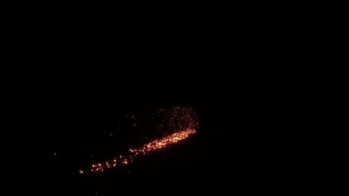 Golden Glowing Particle Trail Animation