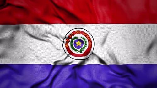 Bandeira realista do país do Paraguai