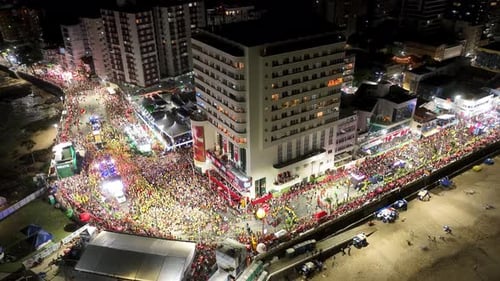 Festa de
carnaval em Salvador, na Bahia, Brasil. Paisagem de carnaval
.
