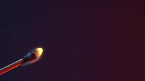 White Smoke From an Extinguished Match on Dark Background