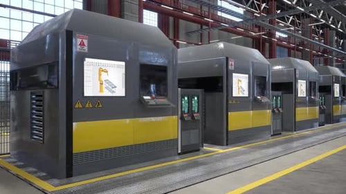 Industrial Automation: Robotic Arms Manufacturing in Modern Factory