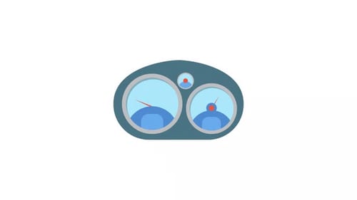 Animated Flat Design Car Dashboard Indicators