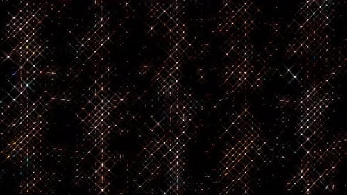 Shimmering Golden Glitter Particles Festive Abstract Background Loop