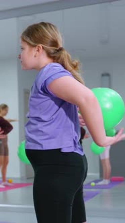 Children Workout Session with Supervisor in Mirrored Gym