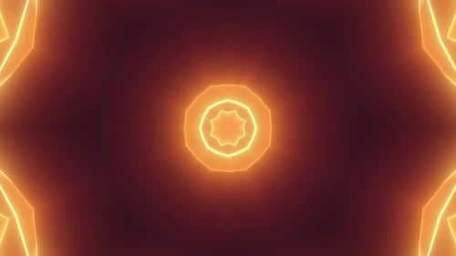 Abstract Glowing Geometric Mandala Pattern Background Animation