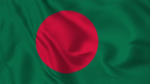 Realistic Waving Flag of Bangladesh Animation