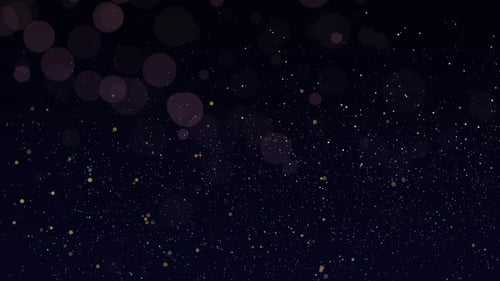 Elegant Golden Shimmering Particles and Bokeh Background