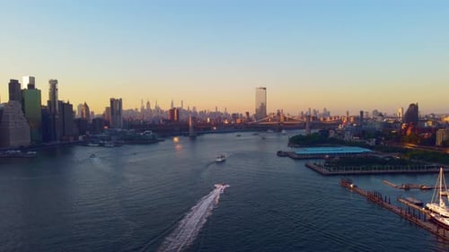 211011_East River Sunset, NYC Pano