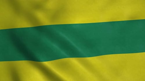 Abstract Yellow Green Flag Waving Seamless Loop Animation