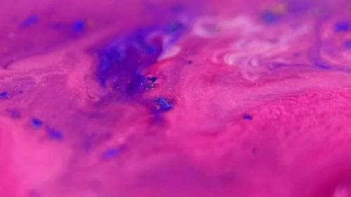 Abstract Fluid Art with Glitter