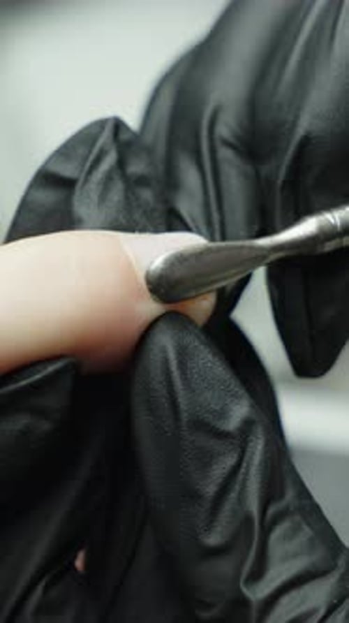 Manicure: Clear Nail Polish Application, Slow Motion