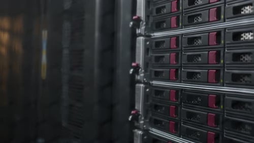 Server Towers in Data Center Facility