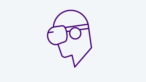 Animated Virtual Reality icon concept