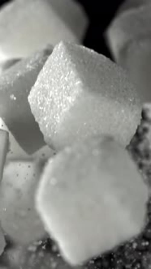 Sugar Cubes Fly Up and Down Filmed on a Highspeed Camera at 1000 Fps
