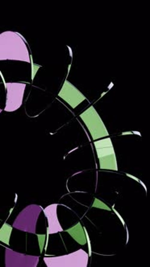 Abstract Scene Glass Refractions 3D Loop