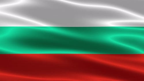 Realistic Waving Bulgaria National Flag Animation