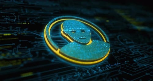 Social media chat and artificial intelligence symbol digital concept