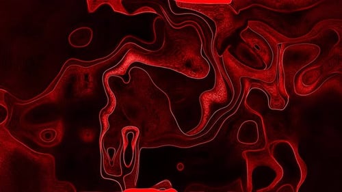 Abstract Red Fluid Organic Lines Motion Background Loop