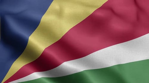 Waving Seychelles National Flag Loop