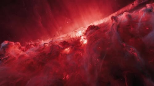 Red Space Nebula