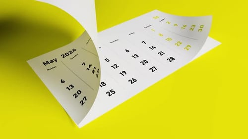 2024 Calendar 3d Animation 4K