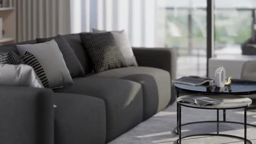 Home interior design details, cozy sofa close up, cute home background