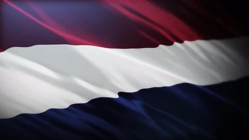 Realistic Waving Flag Animation of the Netherlands
