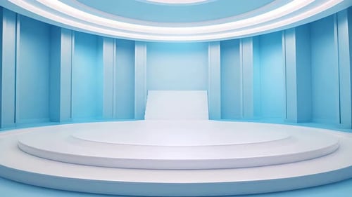 Modern Virtual Studio Stage Background Reveal Animation