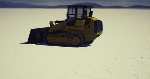 3D Animated Yellow Skid-Steer Loader