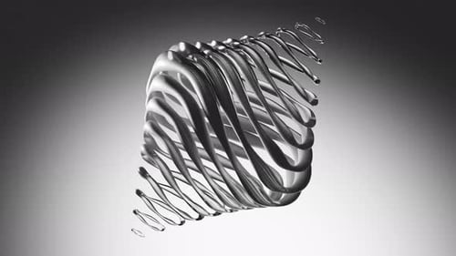 3d Render with Abstract Art Surreal Alien Substance Liquid Substance in Curve Wavy Smooth and Soft