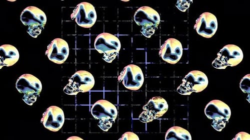 Trippy Bone Scrolling VJ Loop