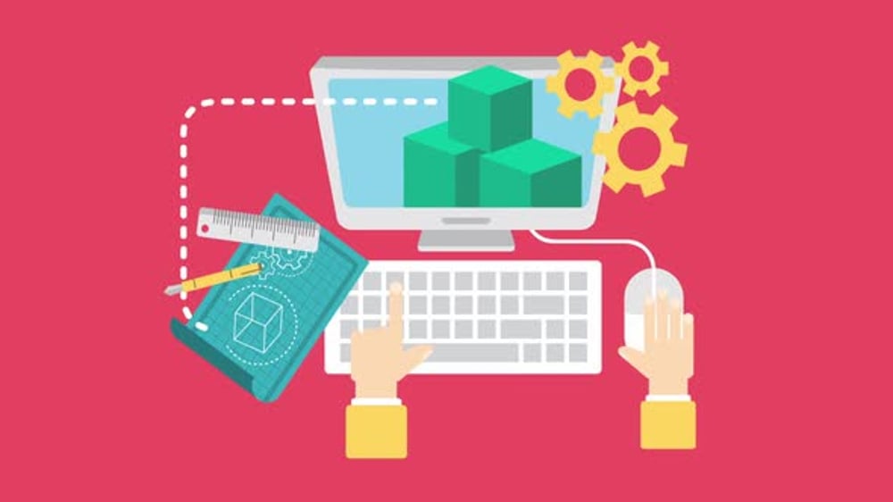 Work Desk Setup 2D Motion Graphics Animation 4K, Elements Motion ...