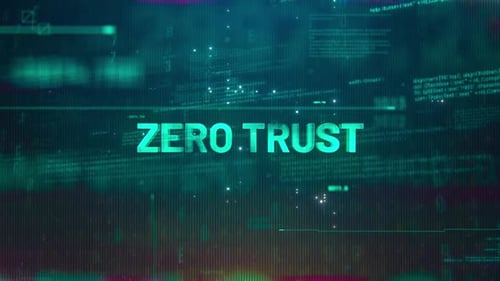 Zero Trust Word sur fond futuriste de haute technologie