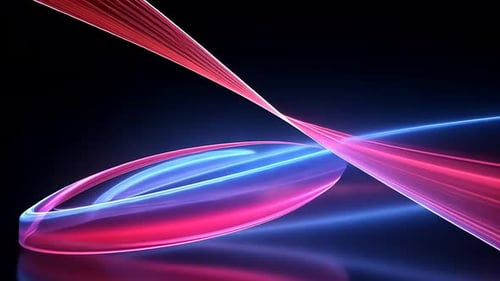 Lignes et formes brillantes abstraites, couleurs vibrantes