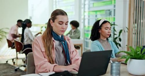 University, student and typing with laptop for education, studying or online for thesis information