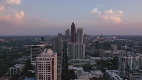 Hazy day in midtown Atlanta Georgia