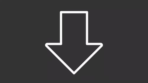 Animated linear downward arrow icon