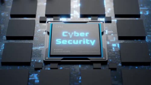 Digital Cyber Security CPU Animation