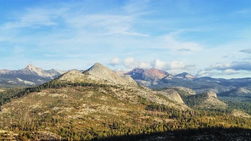 Scenic Mountain Range Landscape with a Blue Sky