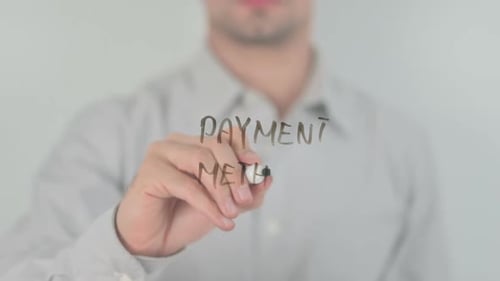 Zahlungsmethoden, Schreiben auf transparentem Bildschirm