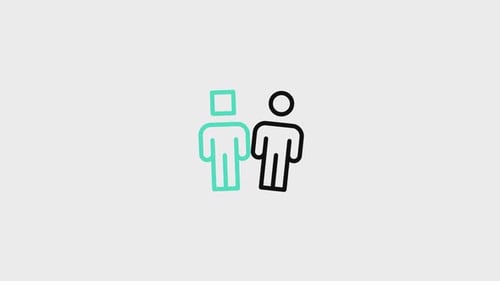 Animated Flat Design People Icons Interaction and Connection