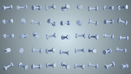 Modern 3D Dumbbells Rotating Seamless Loop