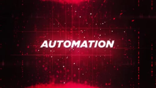Automation Word Matrix Hi-Tech-Hintergrund